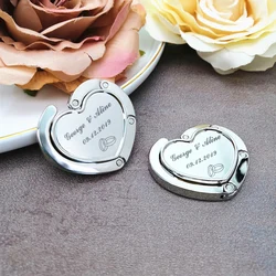 10x Wedding Guest Gift Giveaway Heart Shape Handbag Holder Purse Hook Women's Bag Hanger Bridal Shower Party Favor customization