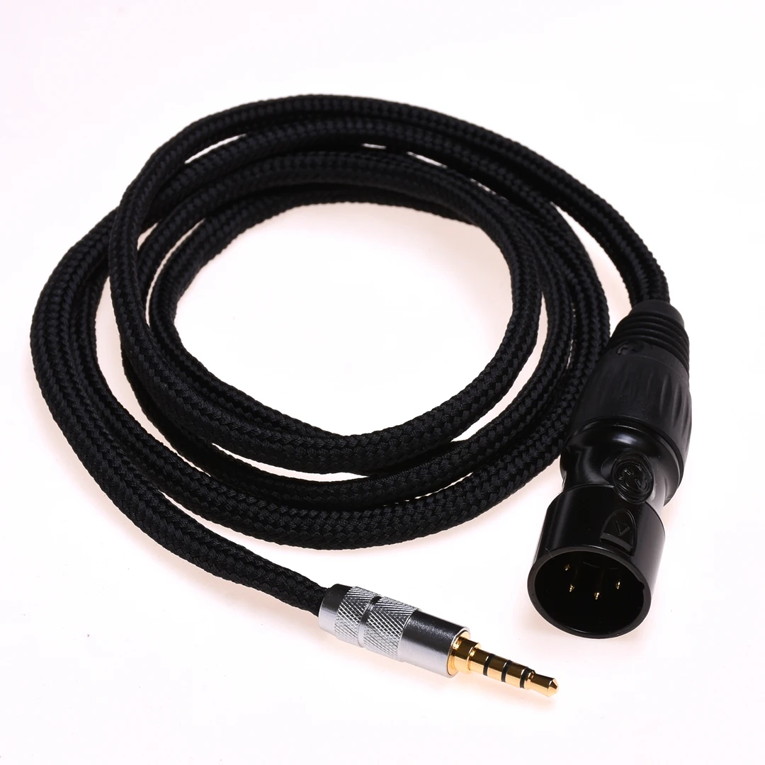 1Meter TRRS 4-Pin 3.5mm Male to 4-pin XLR Headphone Audio Adapter Silver Plated Extension Cable