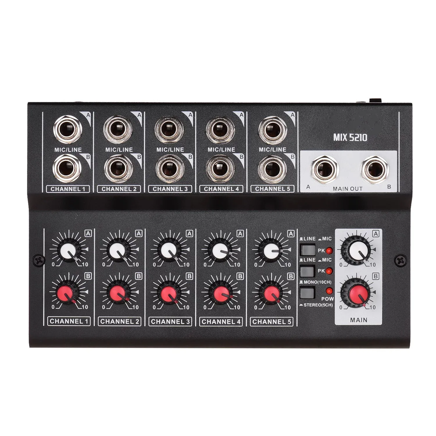 Audio Console 10 Channels Digital Audio Mixer Stereo Karaoke Live Broadcast Mixing Console  for Family KTV Campus Speech Meeting