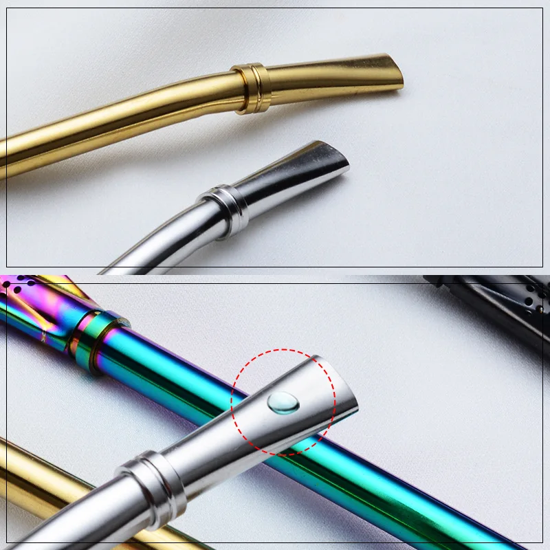 (1pcs) Double Rings 15cm Stainless Steel Straw Yerba Mate Straw Bombilla Filter Straw - view 4