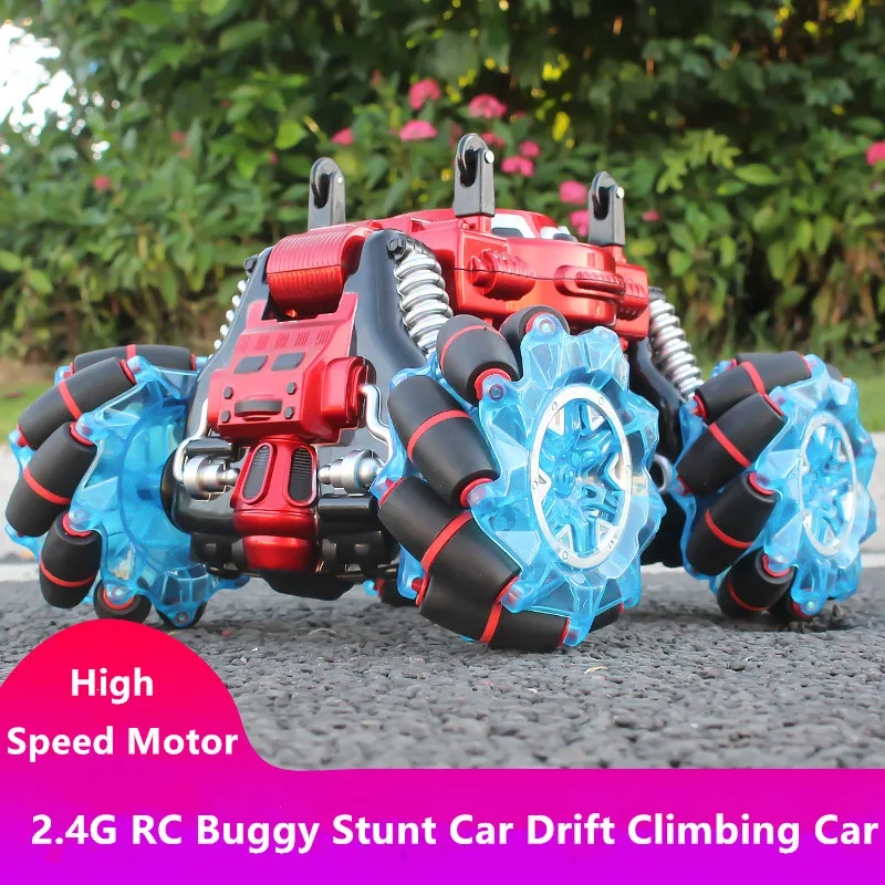 Rc Car One-Button Deformation Stunt Car 2.4G 4WD Climbing Buggy RC Racing Drift Car 360 ° Rotation With Light RC Stunt Car Toys