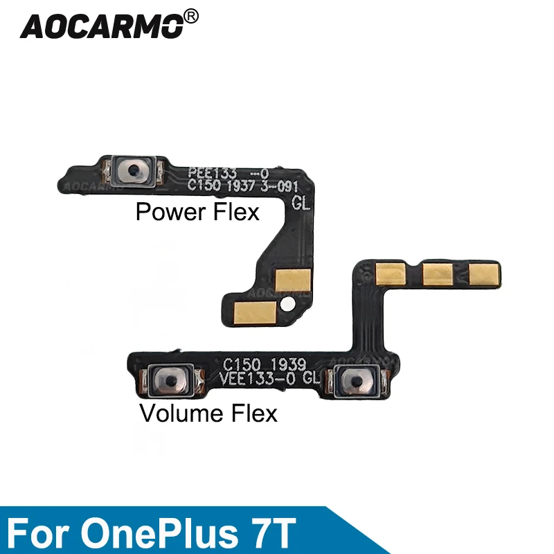 

Aocarmo For OnePlus 7T 1+7t Power On Off Volume Up Down Button Flex Cable Replacement Parts