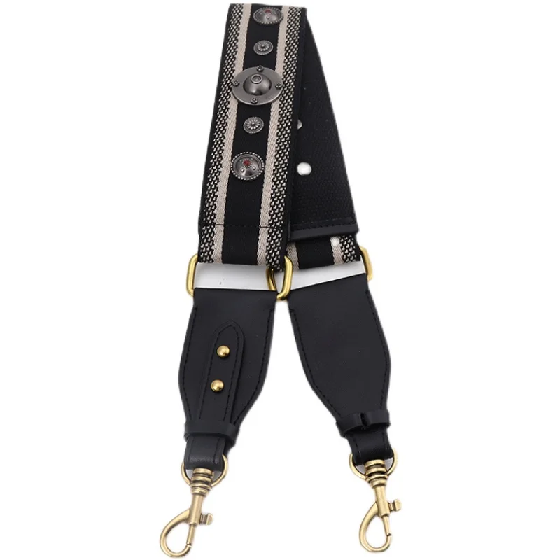 Luxury Canvas Cotton Saddle Shoulder Bag Straps Width 5cm For Old Flower Bag Strap Length 105CM