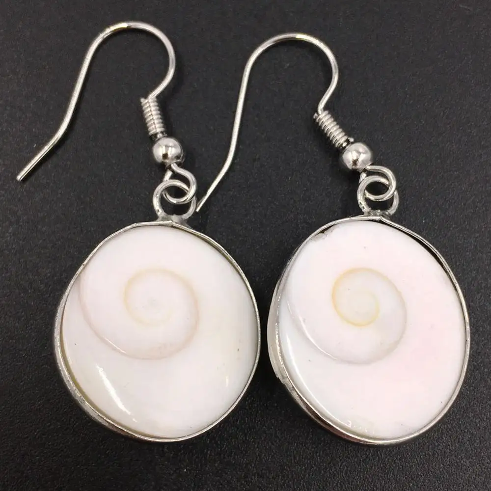 Fashion Jewelry Mother of pearl Shell Snail Women Men Art Dangle Earring  MC7996