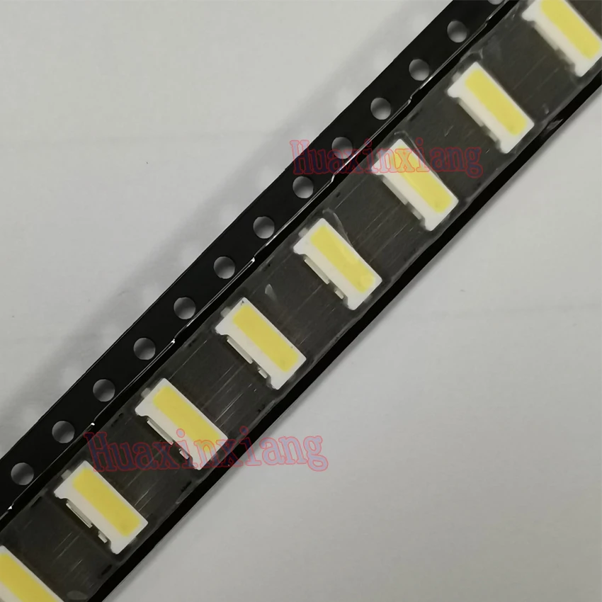 100PCS/Lot Edge SMD LED 7032 6V 1W 160mA  Cool White High Power For TV Backlight