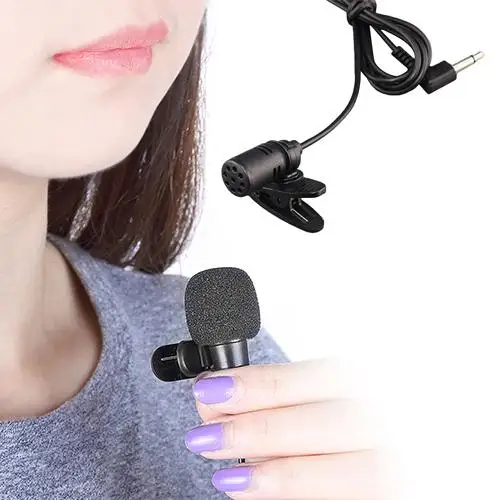 Portable 3 5mm Hands Free Computer Clip On Mini Lapel Microphone for PC Notebook Laptop Smartphone