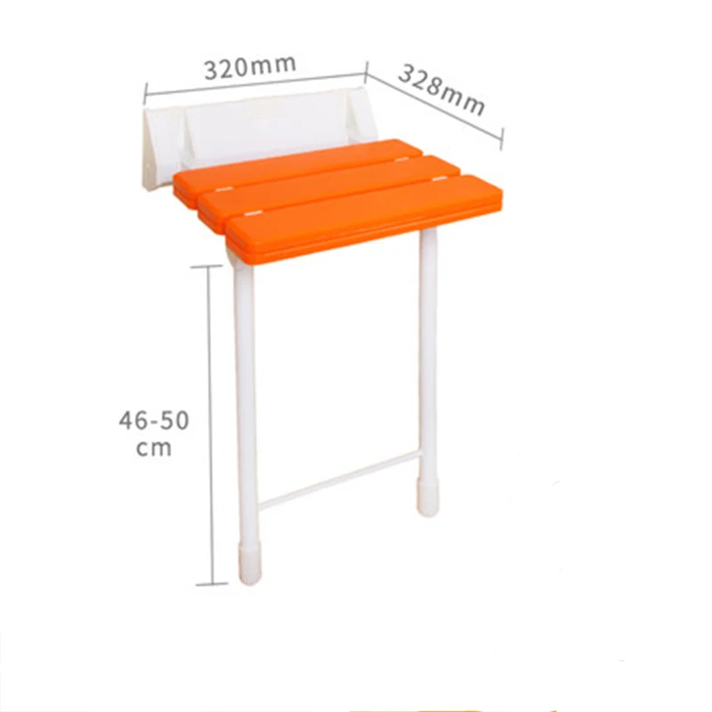 Silla de pared para baño, asiento de ducha montado en la pared, plegable, con patas de taburete, para el hogar, de alta calidad, nuevo