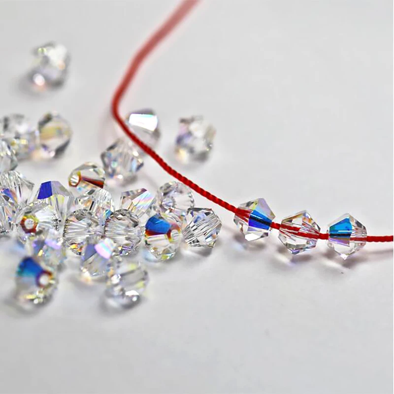 1 Set Clear Crystal AB Bicone Loose Beads For Jewelry Making Bracelets Necklaces DIY Beading Accessories 3MM 4MM 5MM 6MM 8MM