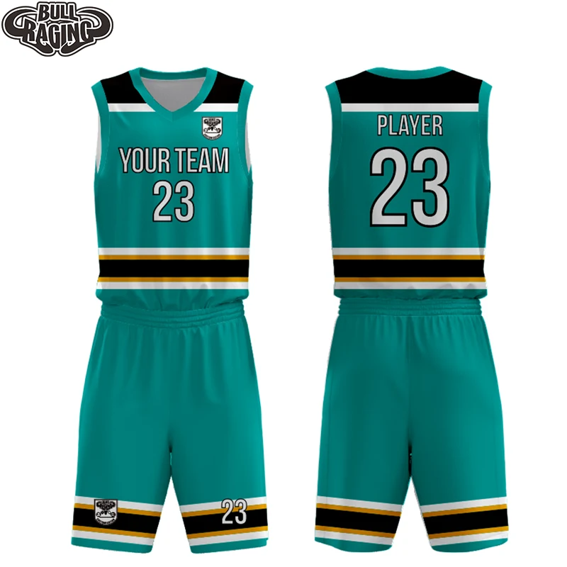 Uniforme de baloncesto con diseño azul clásico, jersey de babsketball de calidad tailandesa de poliéster de secado rápido, patrón de tira, personalizado