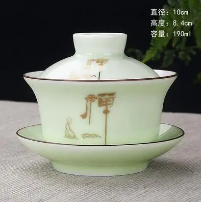 Chinese handgeschilderde Kungfu theeservies, terrine Dehua, wit porselein, Gaiwan, pannenset voor op reis, snelle kop, hoge kwaliteit