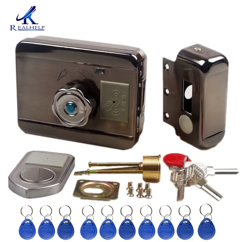 HOT Sell Wireless Electronic RFID Door Lock for Metal Electric Door Lock 125KHZ ID Card Lock Keyless Motor Door Lock