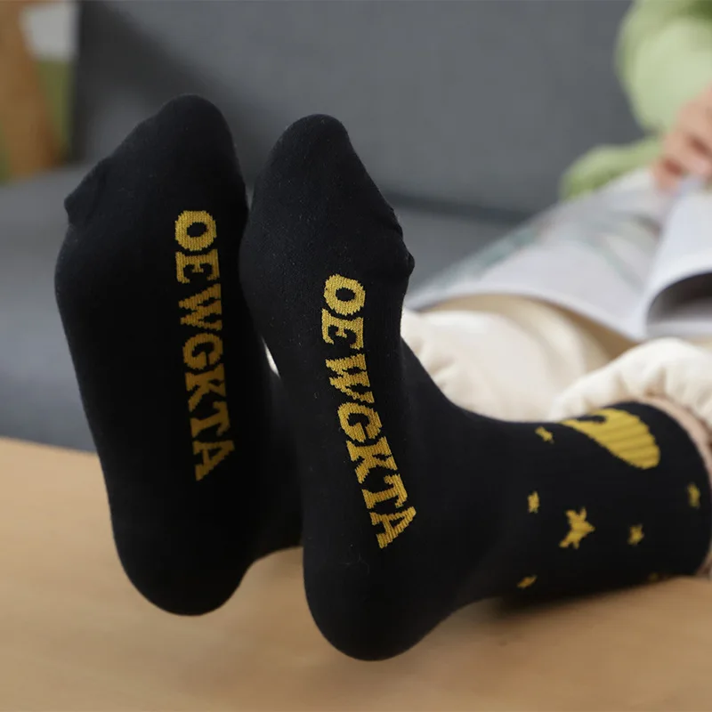 Cartoon Cow Stripe Trend Female Socks Japanese Korean Style Lovely Fresh Breathable Comfortable Sock Girls Spring Autumn Fashion