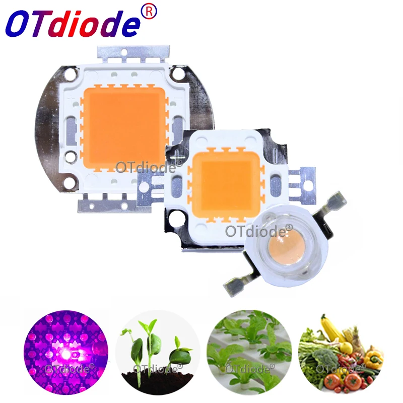 

Plant Growth Full Spectrum High Power LED Chips Lighting Beads 380-840Nm 1 3 5 10 20 30 50 100 Watts 30 45mil Garden