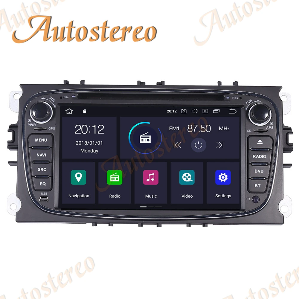 Android 13 4G + 64G автомобильный радиоприемник с GPS-навигацией для FORD/Focus/S-MAX/Mondeo/C-MAX/Galaxy авто стерео мультимедийный плеер черный серебристый