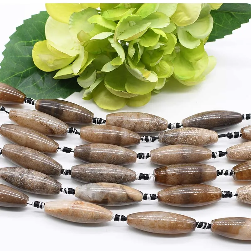 1 strands/lot Natural Oval  Brown Agate  Loose Beads For DIY Bracelet Necklace Jewelry Making Strand 15\