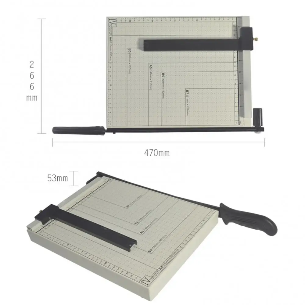 829-4 A4 Anti-slip Paper Cutter Metal Base Portable DIY Guillotine Style Hand Operated Scrapbook Cutter Photo Trimmer