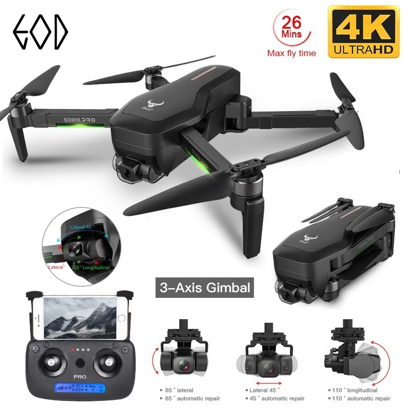 SG906PRO profesjonalny dron GPS 5G WIFI FPV Anti-Shake samostabilne 3-osiowy Gimbal 4K kamera HD RC składany Quadcopter prezent