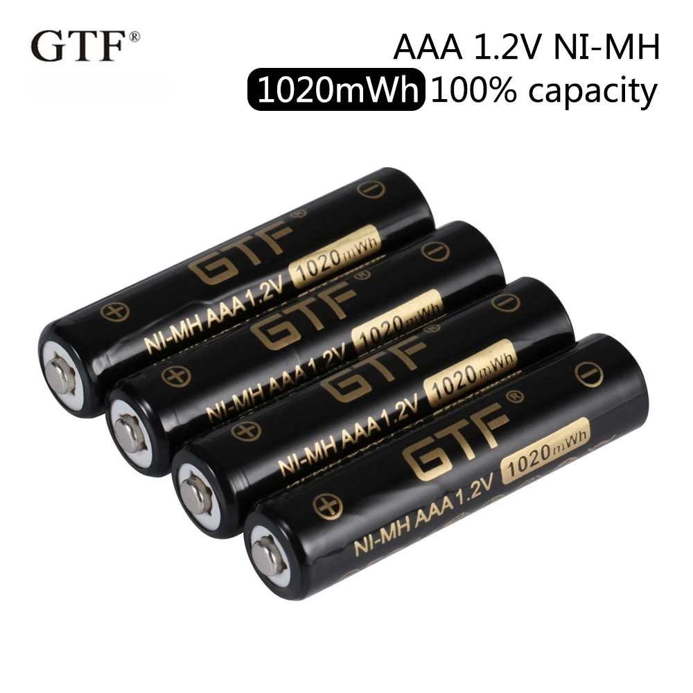 GTF 1.2V 850mAh AAA NI-MH bateria 1020mWh 100% pojemność akumulator do latarka kamery zabawka 1.2V NI-MH baterie