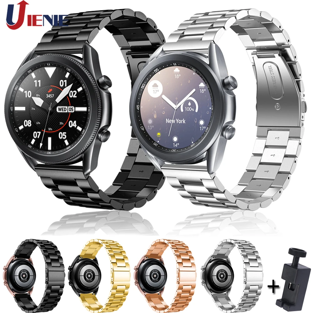 Band for Galaxy Watch 3 Stainless Steel Watchband Strap for Samsung Gear S3/Active 2 Bracelet Wristband Correa for Galaxy 46mm