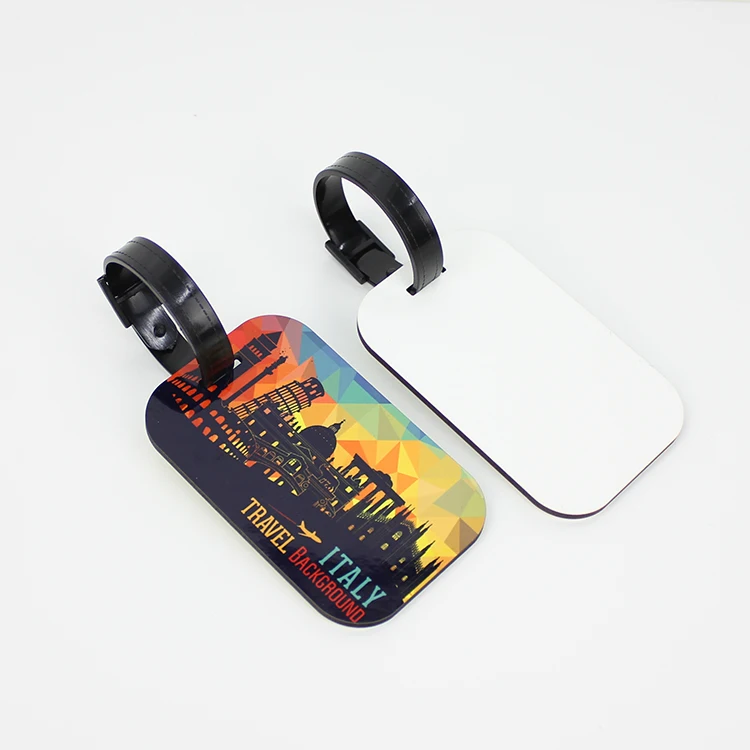 

200SETS Blank Sublimation MDF wooden luggage tags with punch hole heat transfer custom DIY consumables Single sides Print