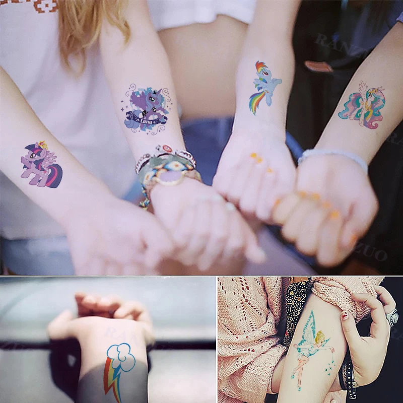 Temporary Tattoo Stickers Glitter Tattoo Stickers for Kids Arm Hand Stickers on Face Art Tattoo Tattoo on Body Fake Tattoo Cute