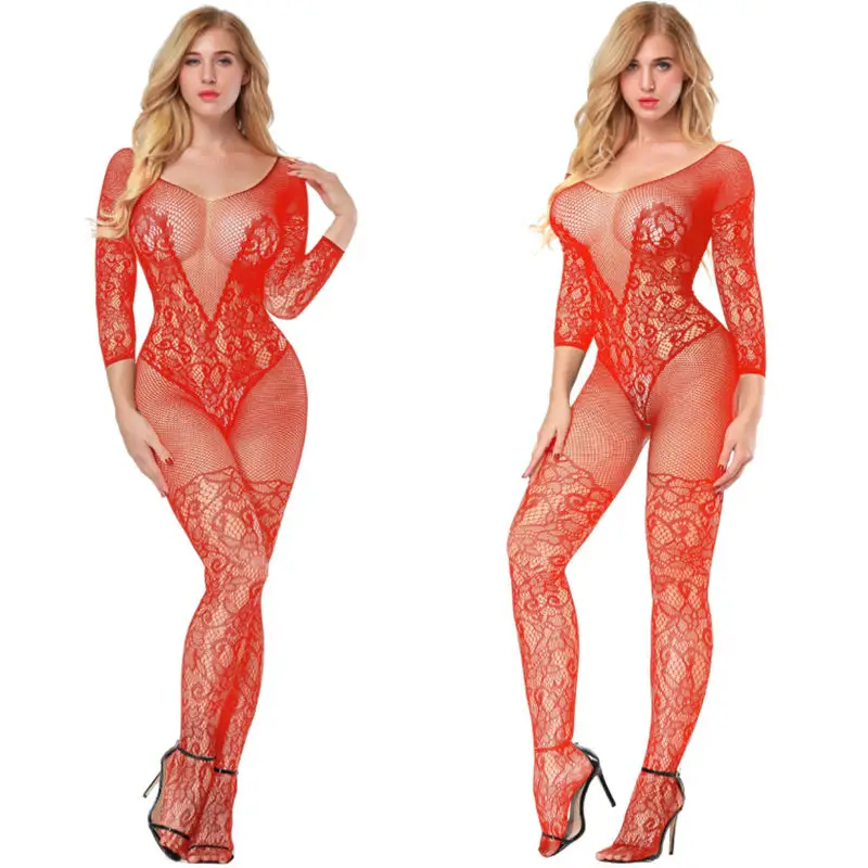 12 styles Red Sexy lingerie Teddies Bodysuit Erotic lingerie open crotch elasticity body stockings hot erotic festival costumes