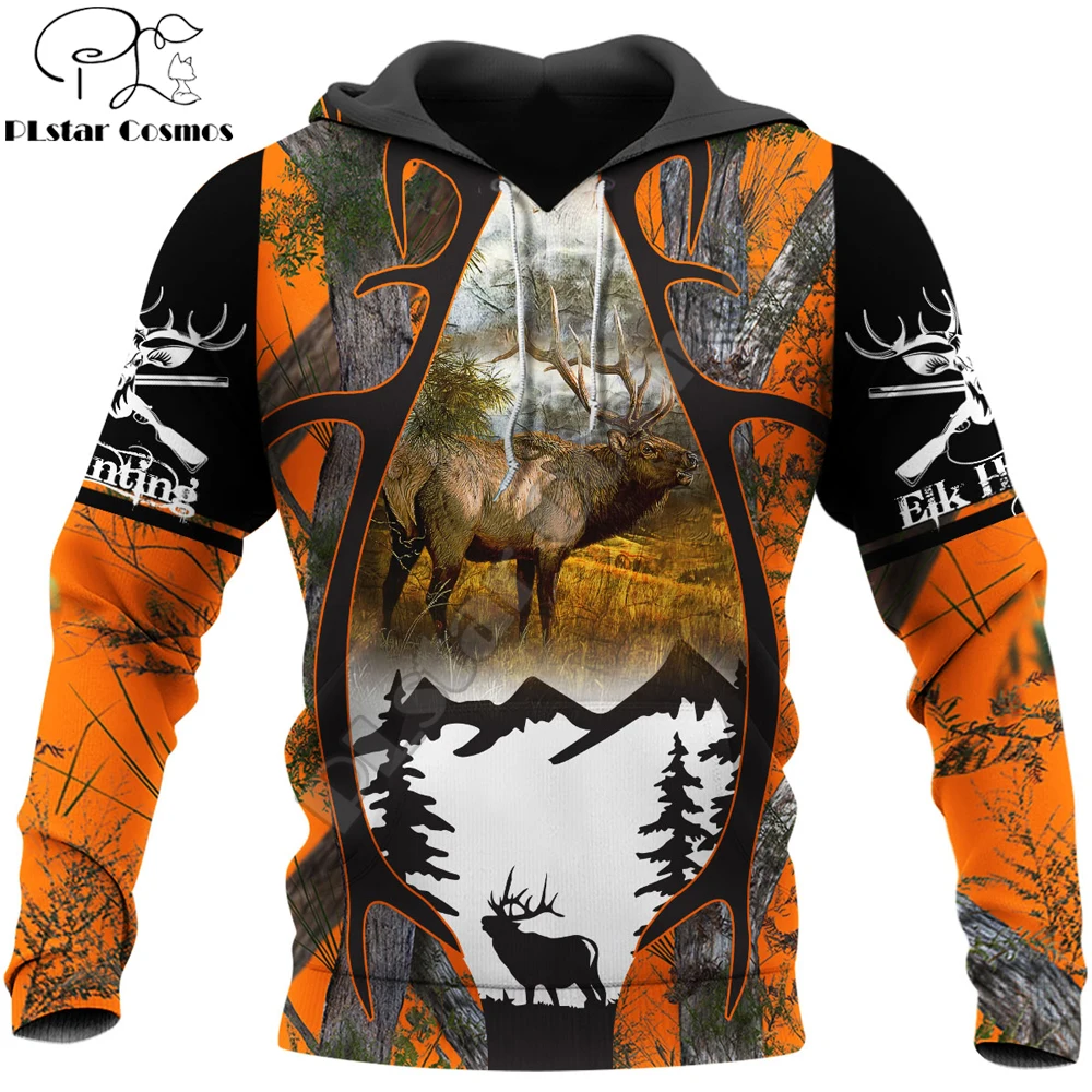 

Drop shipping Elk Hunting 3D full Printing Mens Hoodie Unisex hoodies Sweatshirt Autumn Streetwear Casual Jacket Tracksuit KJ754