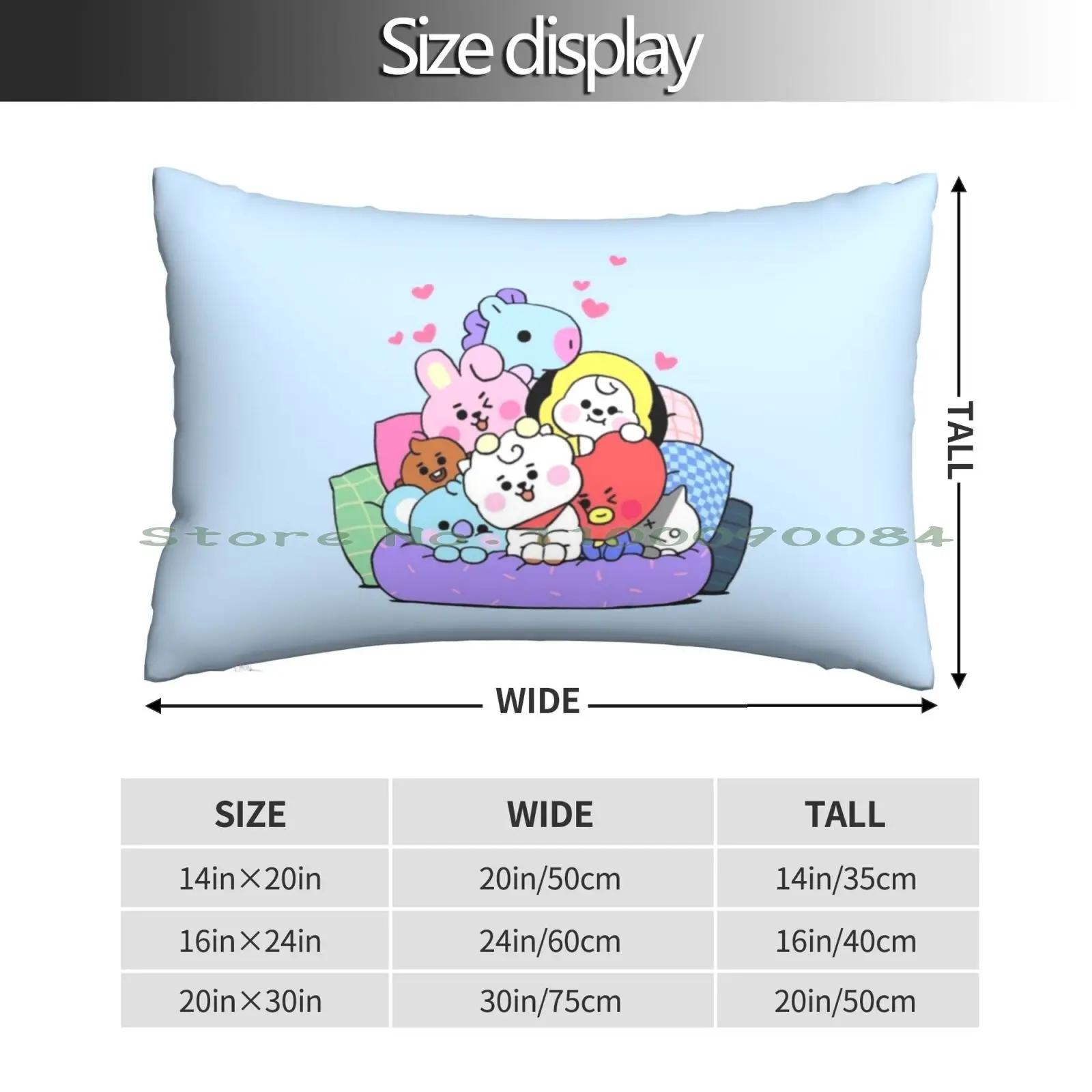 Babies Team Pillow Case 20x30 50*75 Sofa Bedroom Blue Yellow Red Dark White Album Song Movie Happy Inside Out Upside Down Cool