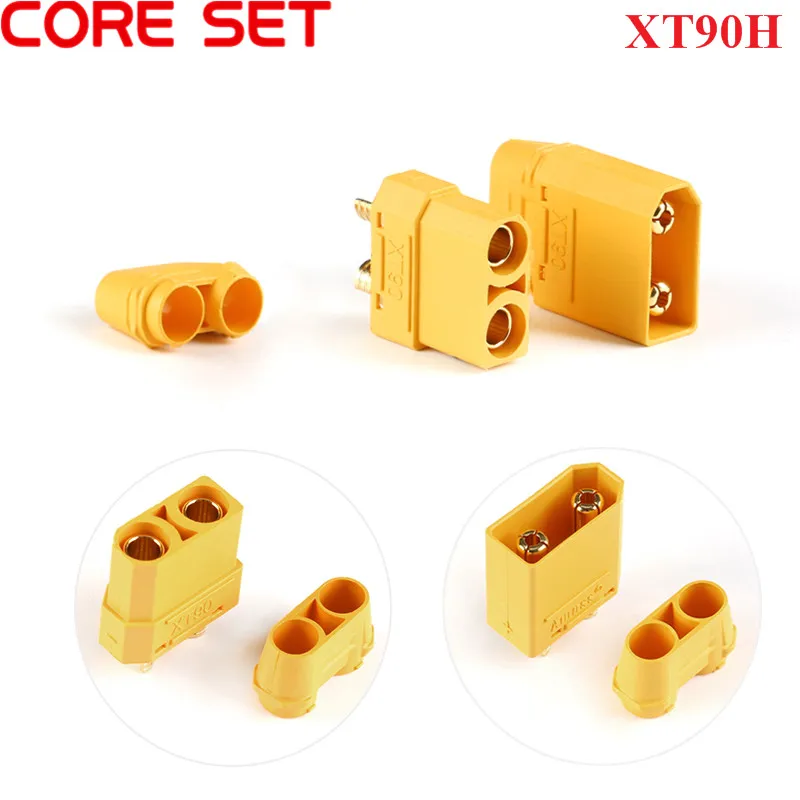 2pcs/lot XT90 XT90H Battery Connector Set 4.5mm Male Female XT90 Gold Plated Banana Plug