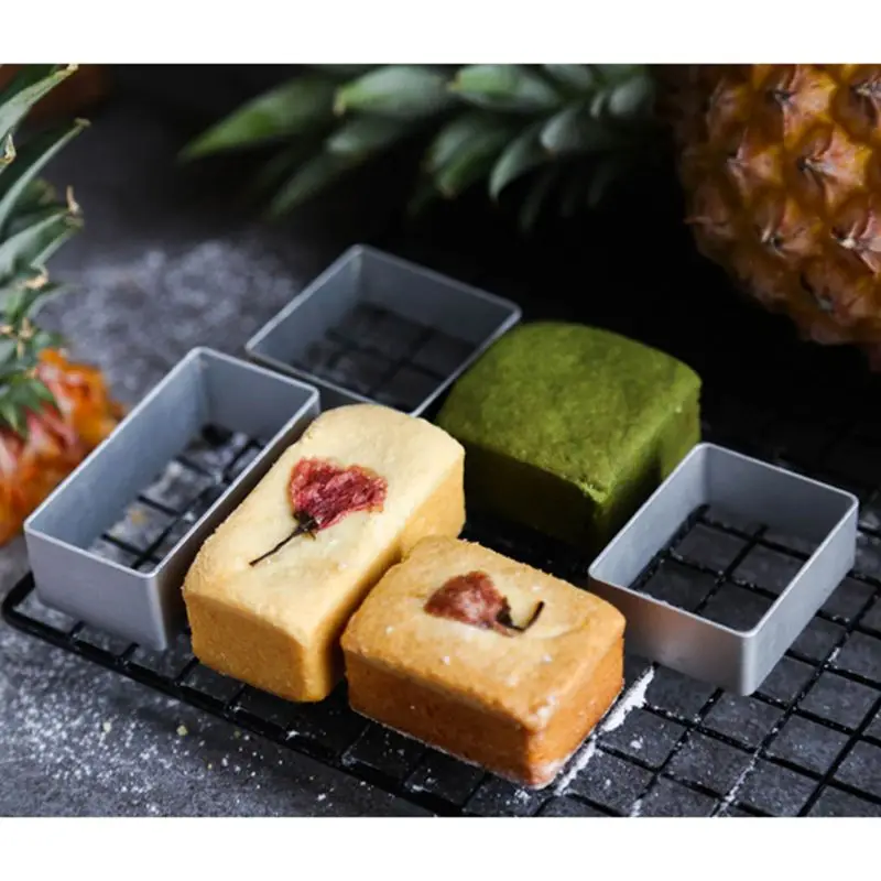 10pcs Square Rectangle Ellipse Heart Pineapple Flower Shape Pie Cake Cookie Mold Biscuit Cutter Stamp Press Cutting Tools