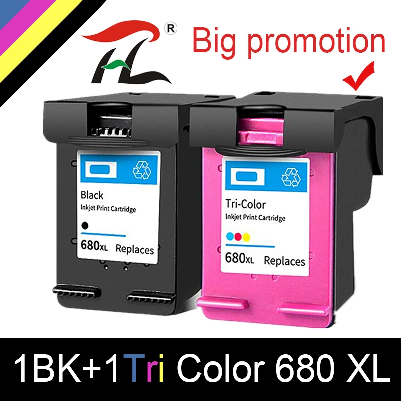 

YLC Ink Cartridge 680XL new version for hp680 hp 680 xl DeskJet 2676 2677 2678 3838 4538 4678 3777 3779 3636 printer cartridge