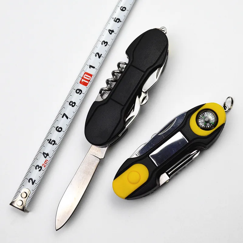 Outdoor stainless steel multipurpose tools, Multi-purpose folding knife, Swiss Knife, Camping knife,compass