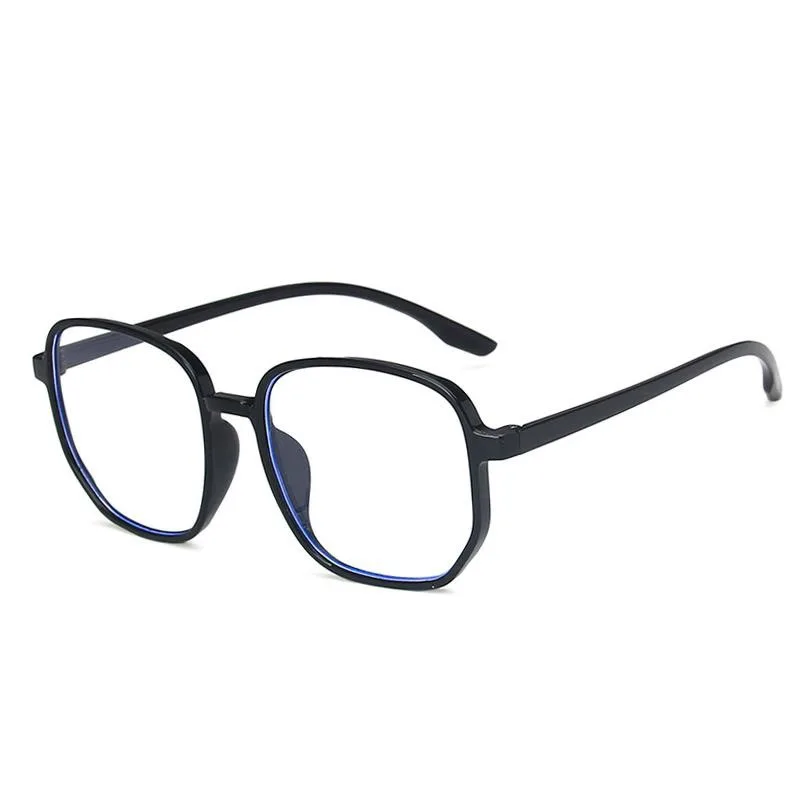 Monture de lunettes d'ordinateur transparente pour hommes et femmes, lunettes anti-lumière bleue, lunettes polygonales, lunettes bloquant les lunettes, lunettes optiques, 2021