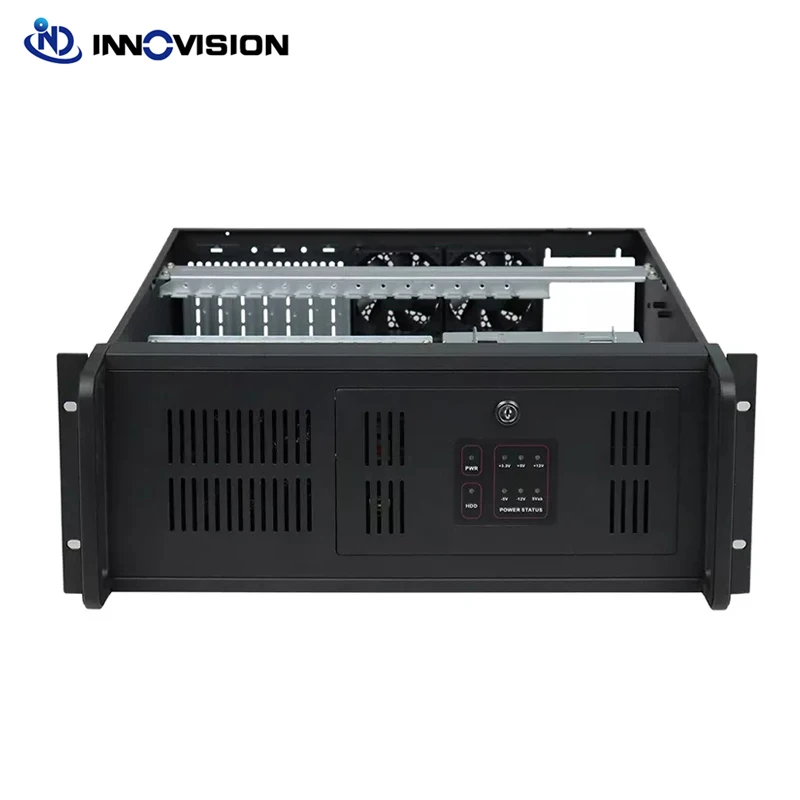 Venta directa de fábrica de 19 pulgadas 4U de montaje en rack caja industrial para ordenador 4U chasis de servidor de IPC510H para DVR Monitor de