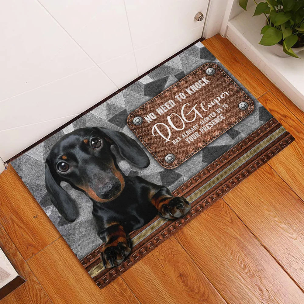 CLOOCL Pet Dog Dachshund Doormat Decor 3D Print Animal Doormat Non-Slip Carpet Bathroom Bedroom Living Room Porch Drop Shipping