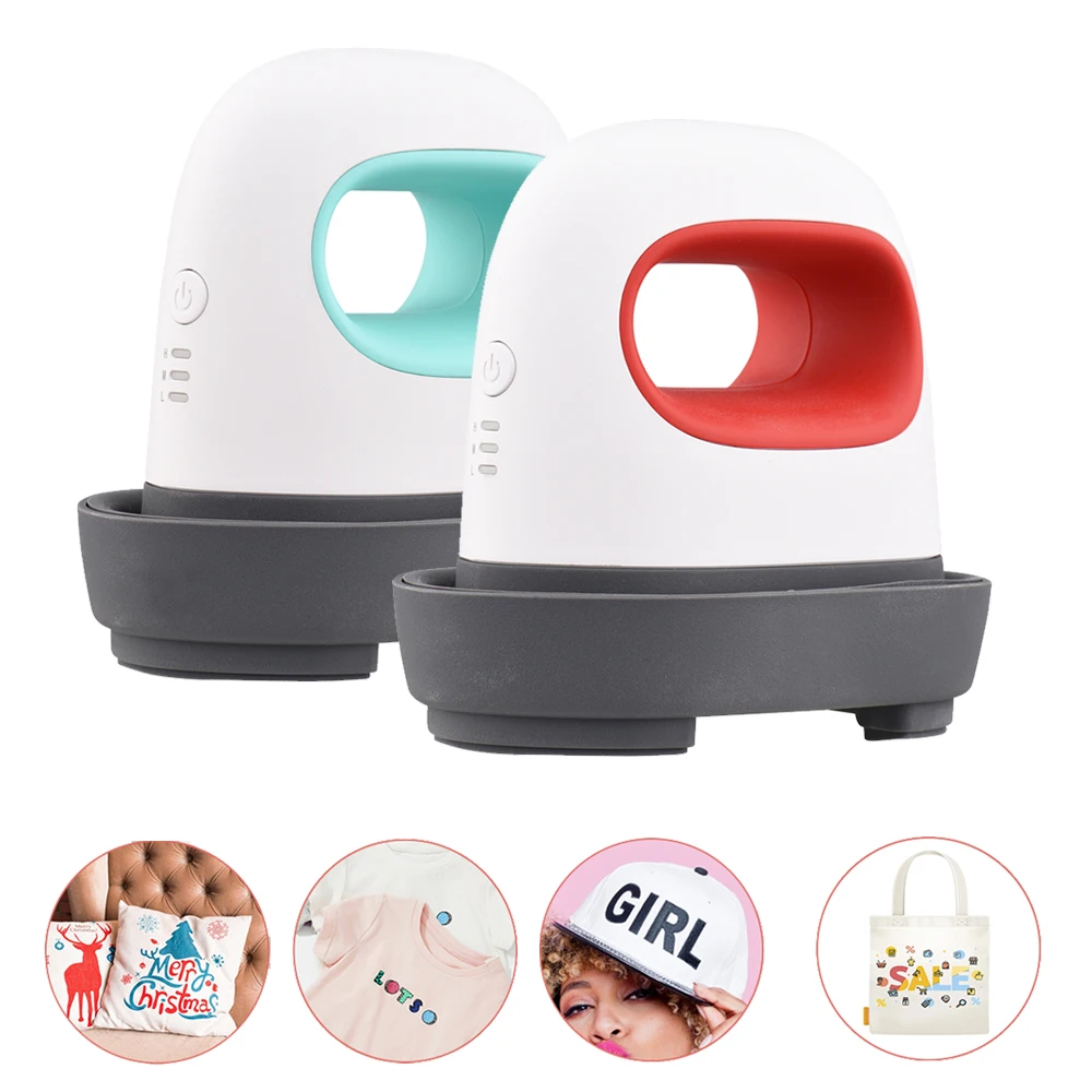 Portable Mini Heat Press Machine Heating Transfer Press Iron Machines T-Shirt Printing DIY Easy for Clothes Bags Hats Pads Shoes