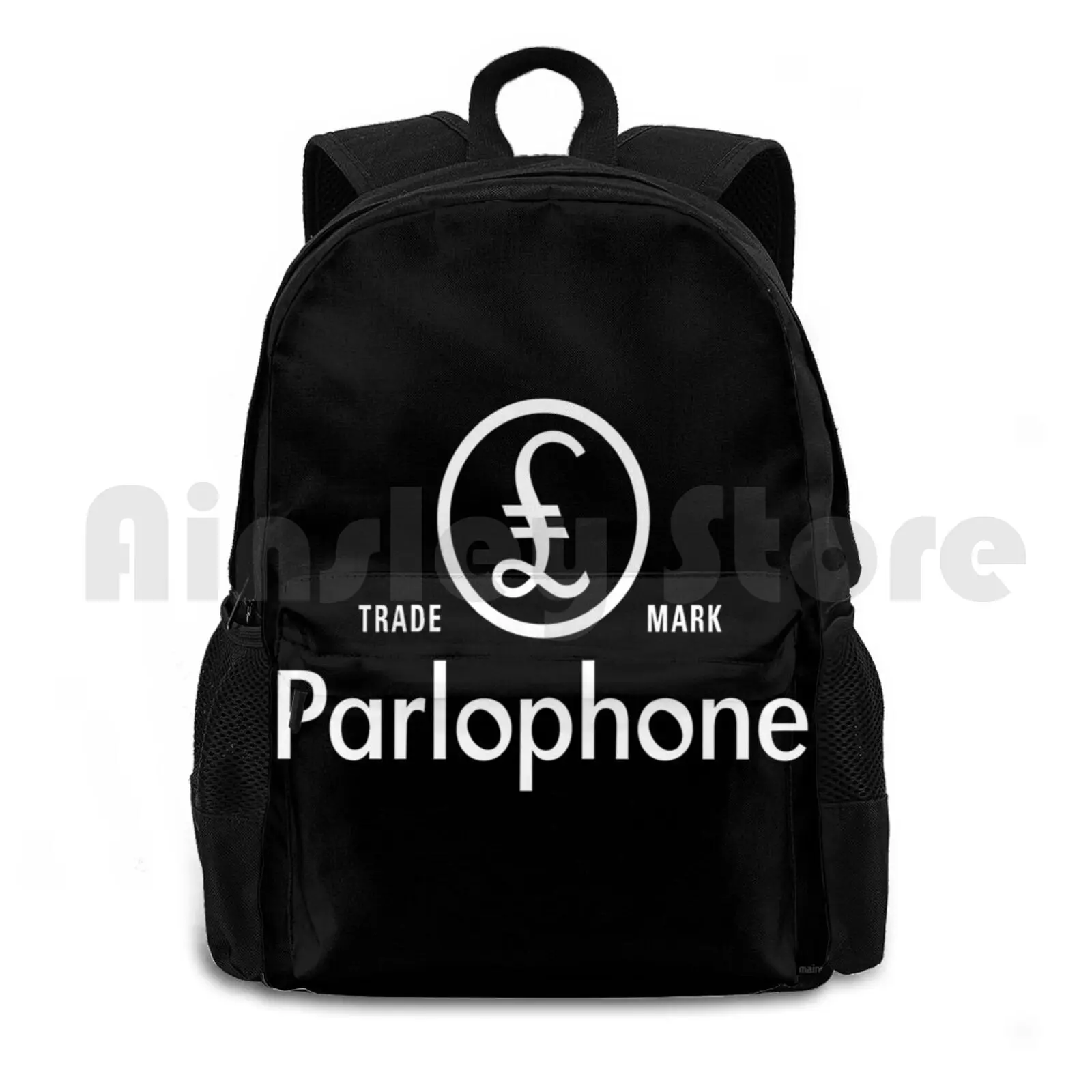 

Parlophone Outdoor Hiking Backpack Waterproof Camping Travel Parlophone Vintage Vinyl Record Music Stereo Turntable Band Psych