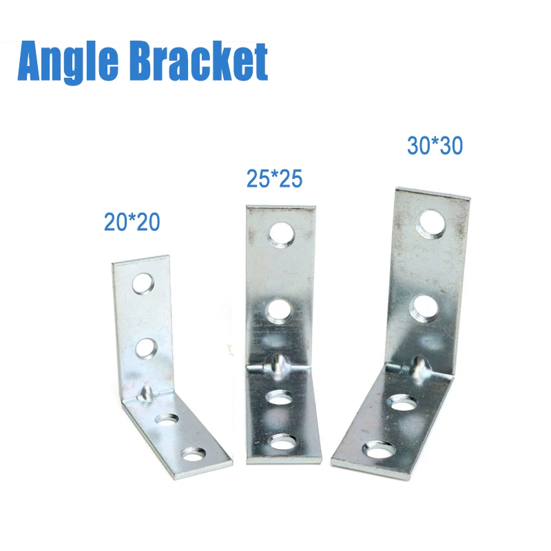 3Pcs Metal Corner Bracket 90 Right Angle Brace Support L Shape Joint Fastener Shelf Support Furniture Cabinet Screens Wall Link