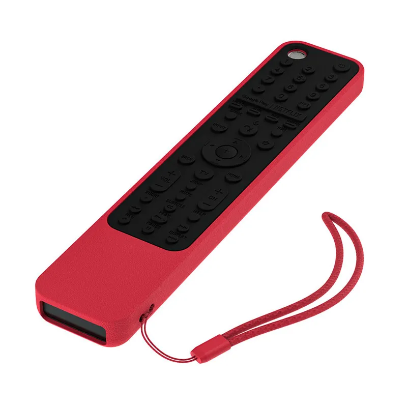 Silicone Case for Sony RMF-TX600U RMF-TX500E Smart TV Voice Remote Control Shockproof Protective Cover with Remote Loop SIKAI