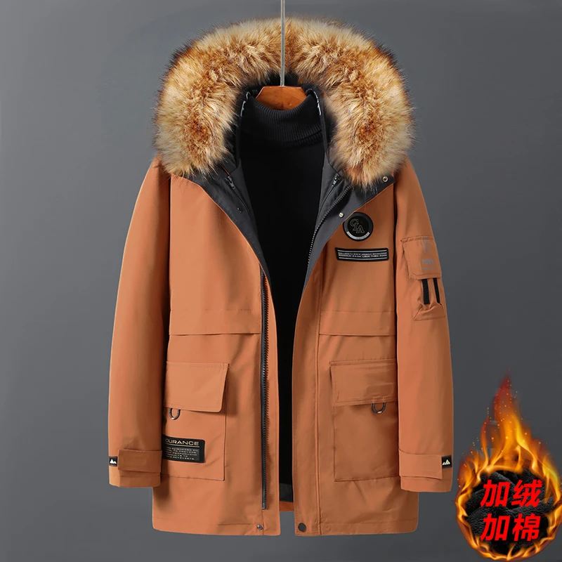 -30 degrees new High Quality Men Plus fleece liner Jacket Winter three-piece Coat Thick Parkas Casual Plus Size 8XL 9XL 10XL