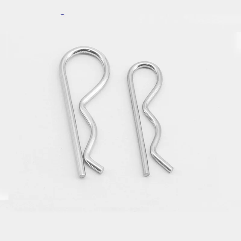 M1 M1.2 M1.6 M1.8 M2 M2.5 M3 M3.5 M4 M5 Stainless Steel R Type Spring Cotter Pin Wave Shape Split Clip Clamp Tractor Pin for Car