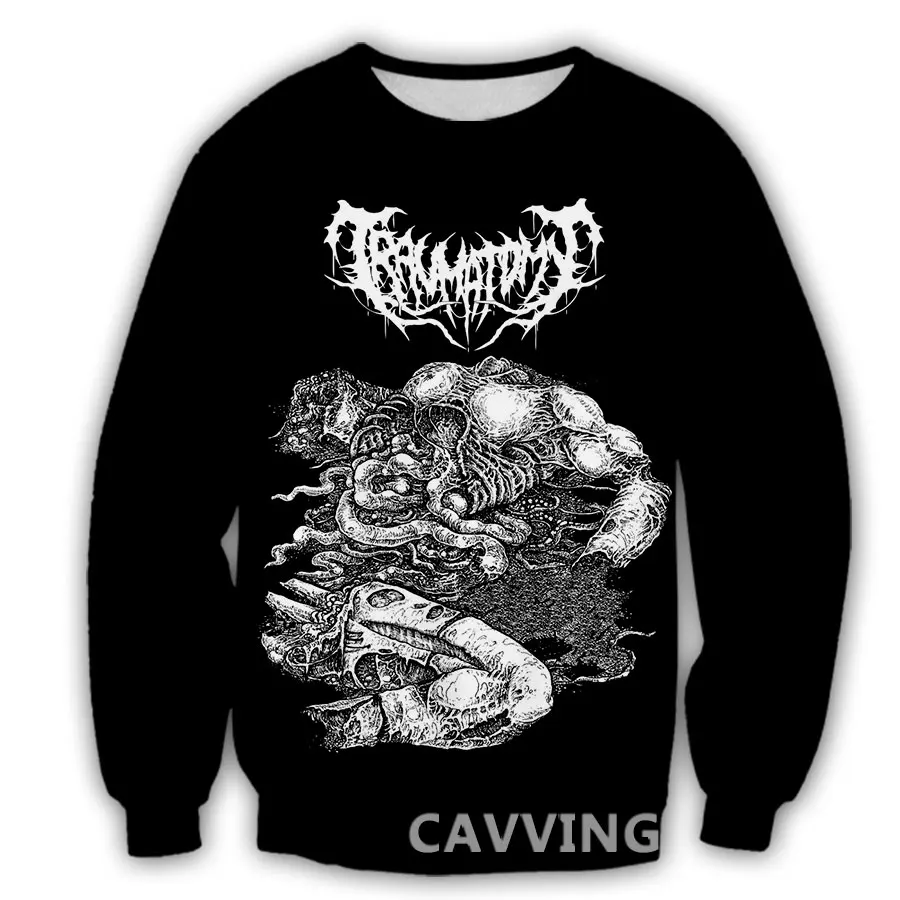 CAVVING 3D พิมพ์ Traumatomy Band Crewneck เสื้อ Harajuku สไตล์เสื้อแขนยาวสำหรับชาย/หญิง