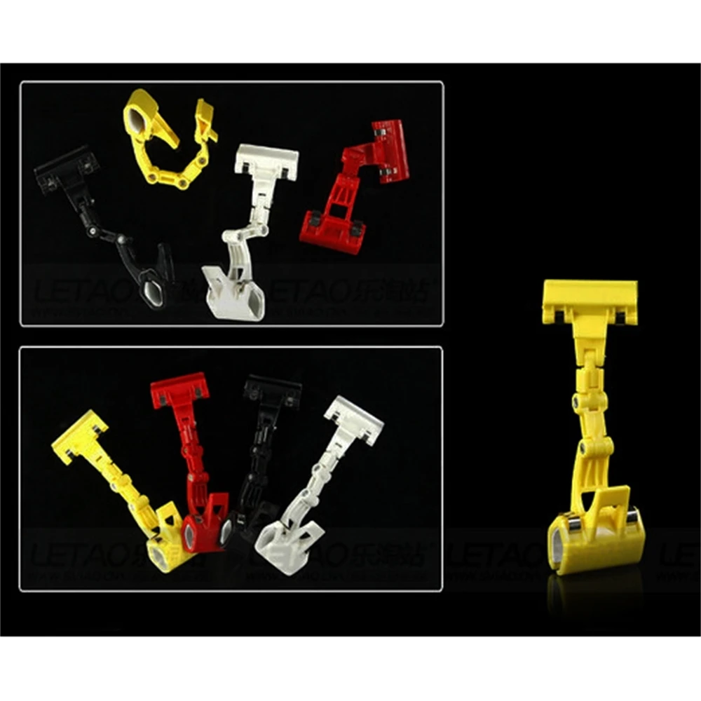 Tornillos de plástico para exhibición de tarjetas, soporte para etiquetas de precio, abrazadera para exhibición de señal, promoción, color negro, novedad