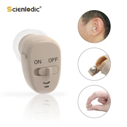 ITE Mini Digital Hearing Aid Ear for Deafness Invisible Medical Grade Hearing Aids for Elderly Moderate to Severe Hearing Loss