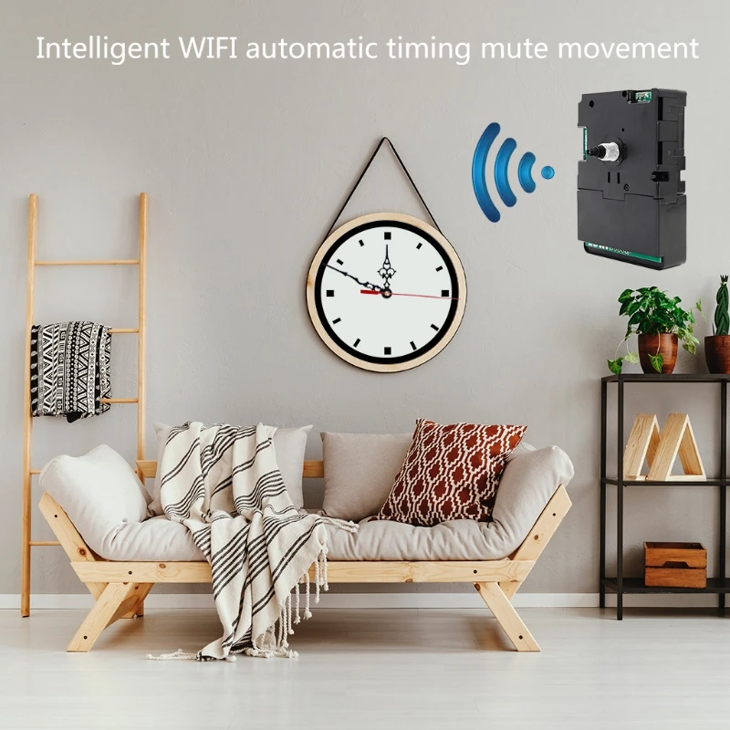 DIY Smart Wifi Clock Movement Automatic Time Adjustment Mute Movement Home Decorations Accessories