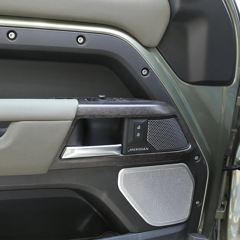 Car Interior Door Handle Frame Decoration Cover Trim,ABS Carbon Fiber,For Land Rover Defender 110 90 2020-2022 Car Accessories