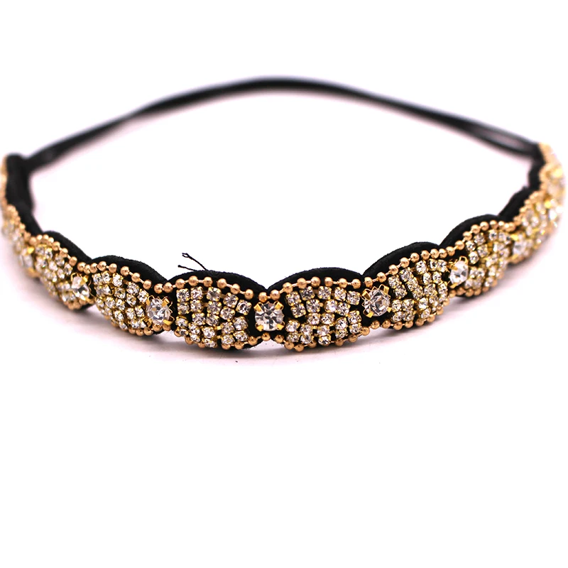 Imagen 5: Diadema étnica con cuentas hechas a mano, diadema con cuentas personalizadas con diamantes de imitación y perlas, accesorios para el cabello para mujeres y niñas