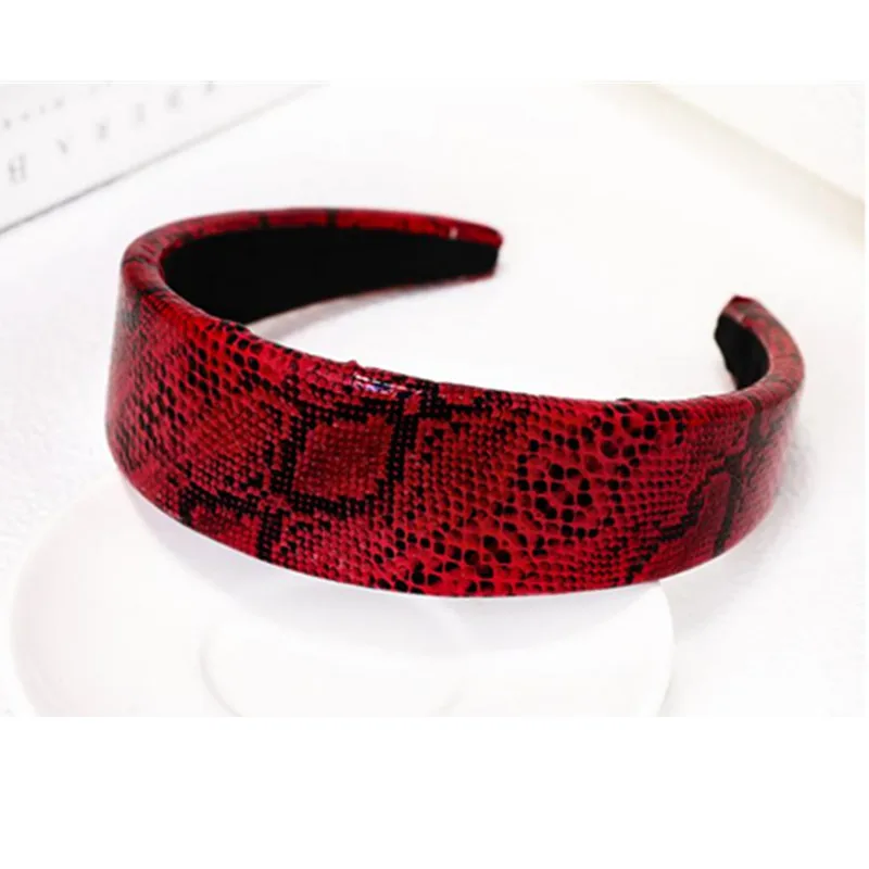 جداول الأسماك الخاصة بولي Plain عادي عقال للنساء الملحقات طباعة عصابة رأس واسعة الكبار هيرباند النساء غطاء الرأس هيرباند #5