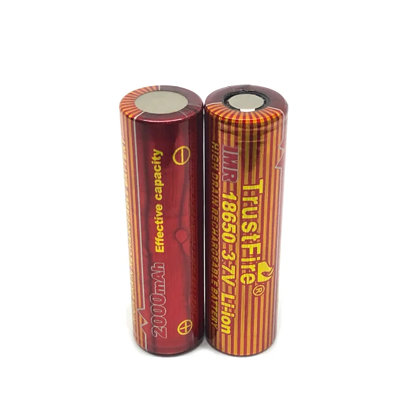 TrustFire IMR 18650 2000mah High Drain Rechargeable Lithium Battery Cell for LED Flashlight Headlamp Electric Tool Toy Batteries