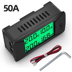 Peacefair PZEM-025 DC Display Digital Volt Meter Car Bidirectional Ammeter Power Kwh Watt Meter 300v 50A Shunt Bulit-in